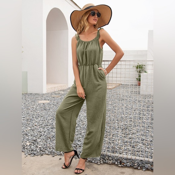 Casual Jumpsuit for Women with Pockets - Picture 1 of 4